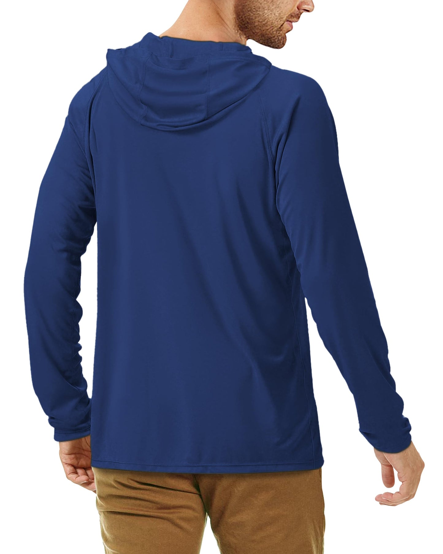 Roadbox Men's Sun Protection Long Sleeve Hoodie UPF 50+ Outdoor UV Fishing Shirts for Workout, Running, Fishing, Hiking (XXX-Large)
