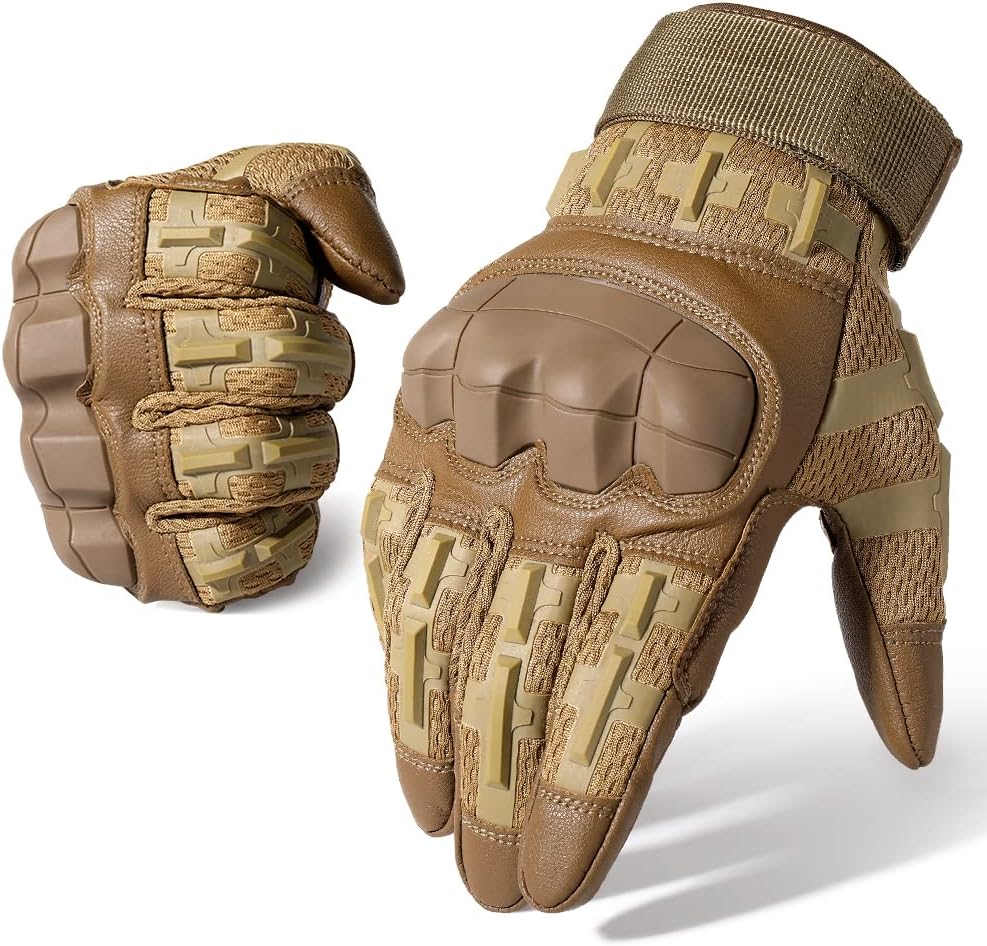 WTACTFUL Tactical Gloves - Touchscreen Rubber Guard for Men | Ideal for Airsoft, Motorcycle & Hunting