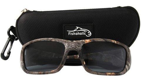 Fishoholic Polarized Bi-Focal Fishing Sunglasses with Reader Magnification (1.5x, 2.0x, or 2.5x) and UV400 Protection