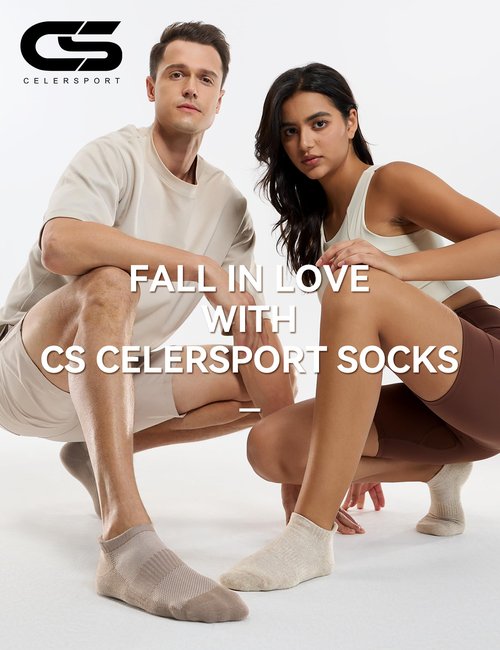 CS CELERSPORT Ankle Athletic Running Socks Low Cut Sport Tab Sock for Men and Women (6 Pairs), Medium, Khaki+Light Brown+Dark Brown+Black+White+Light Grey