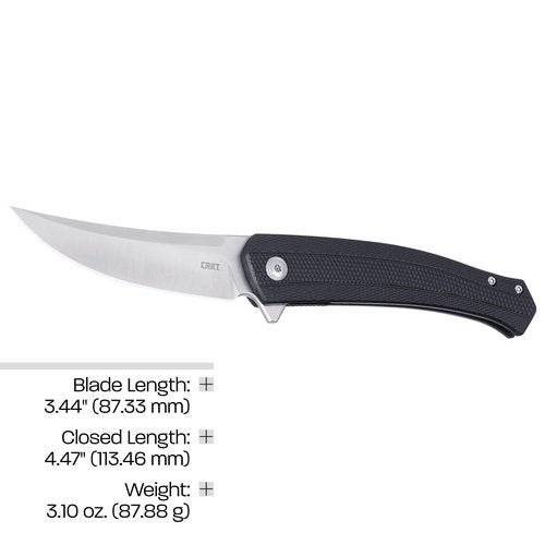 CRKT Persian Assisted Opening Folding Knife: Persian Blade Style with D2 Steel, Glass-Reinforced Nylon Handle, Liner Lock, 7060