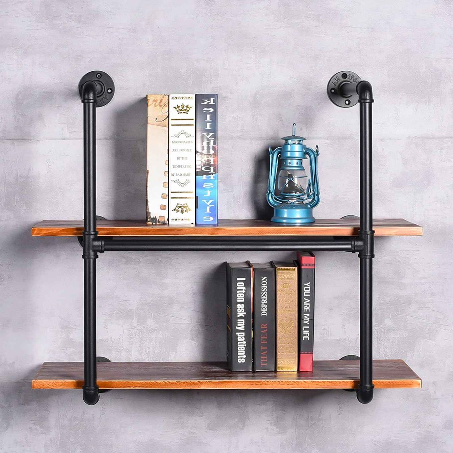 1" Black Pipe Fittings 4-Way Side Outlet Tee - Home Expert 4 Pack Malleable Cast Iron Threaded Pipe Fittings for Industrial Pipe Shelves Bracket, Vintage Industrial Pipe Furniture