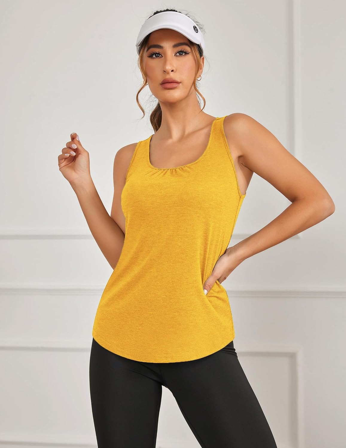 PINSPARK Workout Tops for Women - Lightweight Racerback Tank Tops | 2-Pack Athletic Gym Shirts, S-3XL
