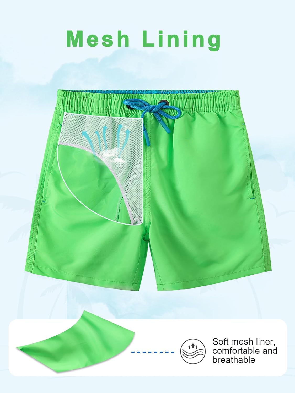 Regine Switzerland Boys Swim Trunks - Fun Beach Board Shorts for Ages 5-14