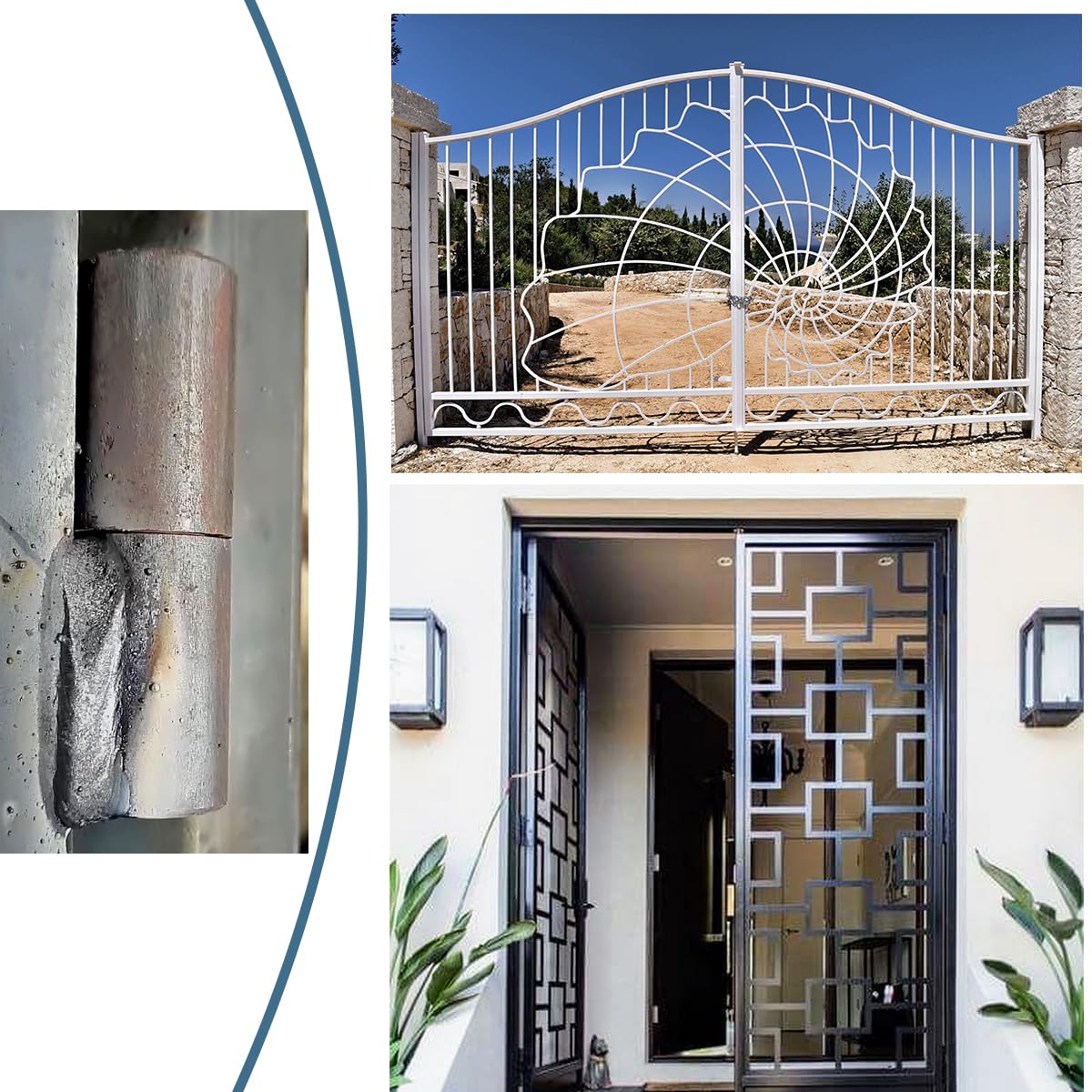 4 PCS Weldable Barrel Hinges Weld On Bullet Door Hinge 3" x 3/4" Heavy Duty Steel Detachable Hinges for Trailer Ramp Gate Swing Door (2 PCS)