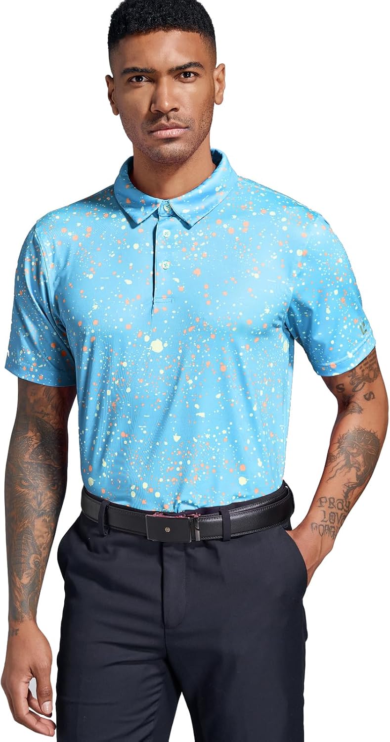 Skiennix Golf Shirts for Men - Dry Fit Performance Short Sleeve Polo | Moisture-Wicking Design