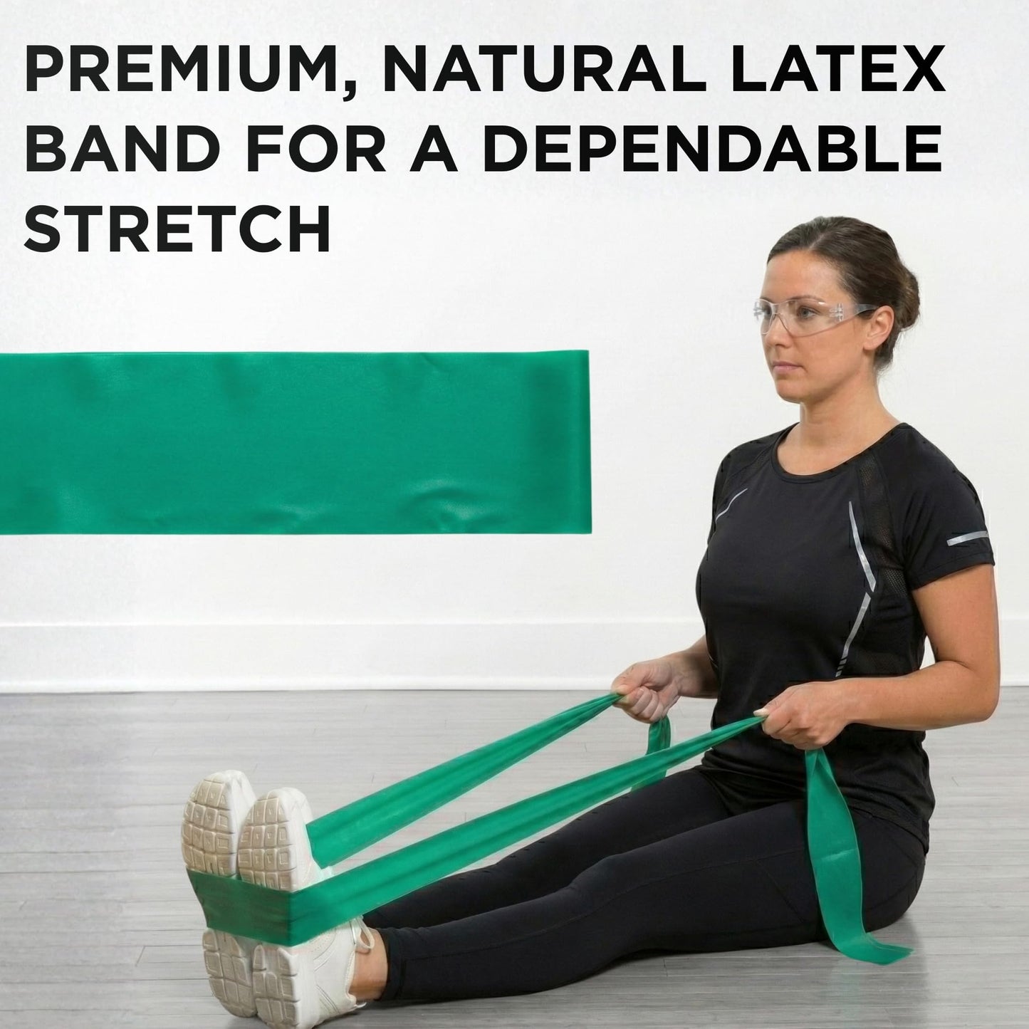 THERABAND Resistance Band, Green, Heavy, 50-Yard Roll, Latex, Elastic Band for Exercise, Physical Therapy, Yoga, Pilates, Stretching, Home Workouts, Cut-to-Length, Color-Coded Levels