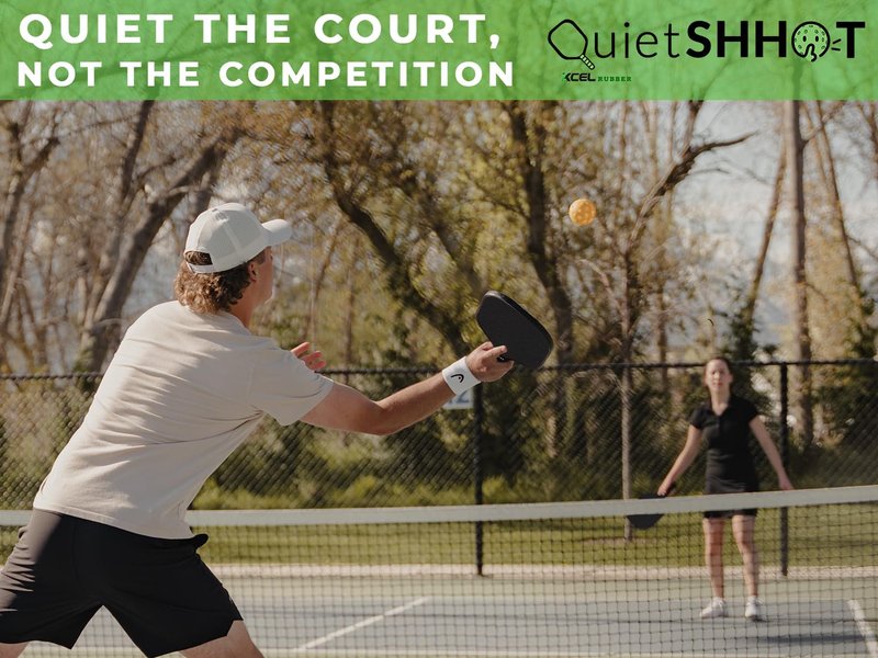 Quietshhot Mutes The Noise - Not The Game - Increase Spin Pickleball Paddle Sound Reducer - Pickleball Noise Reducer Quiet Pickleball Paddle Standard/Hybrid Paddle Size 10.5" x 7.6" - 4 Pads