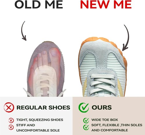 Barefoot Shoes | Women’s Casual Sneakers with Wide Toe Box - Lightweight & Breathable for Hiking & Running