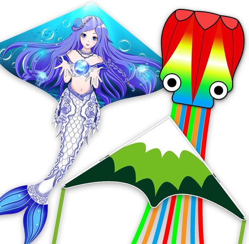 Forest Kites | Easy-to-Fly Beach Kites for Kids & Adults | Includes 328ft String - Fun Gift for Ages 4-8