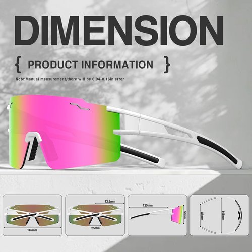 FMY Polarized Cycling Glasses Youth Baseball Glasses for Men Women,UV400 Protection Sports Sunglasses for Running Driving