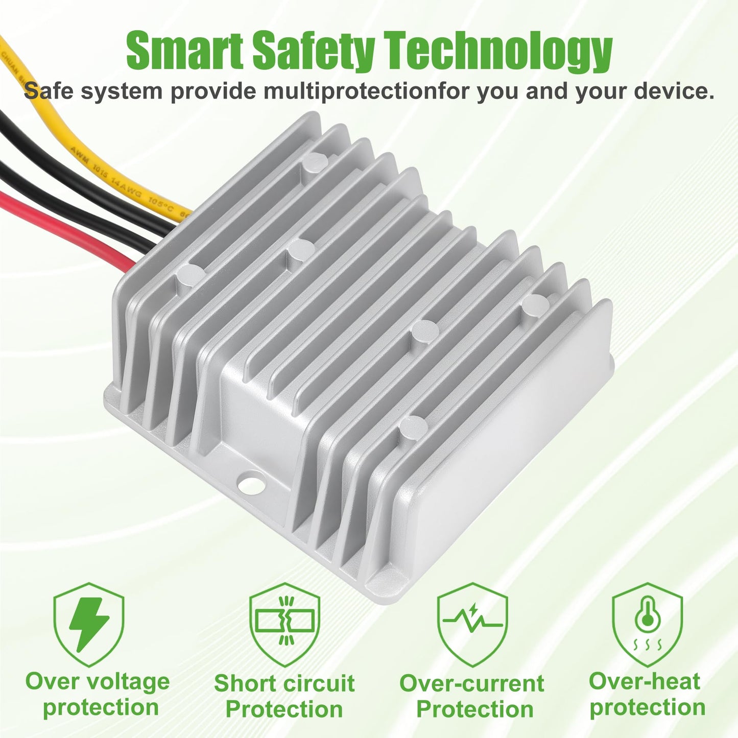 10L0L DC-DC 36V 48V to 12V 20A 240W Step Down Converter Golf Cart Voltage Regulator Reducer Transformer with Fuse Waterproof