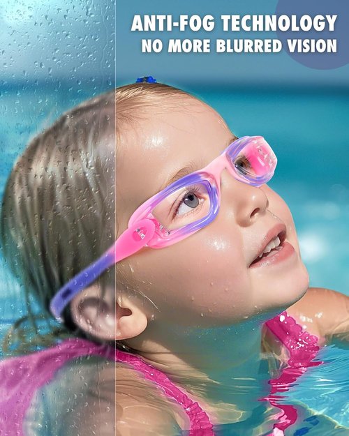 Aegend Swim Goggles for Kids | Anti-Fog, UV Protection & Comfort Fit for Ages 3-14