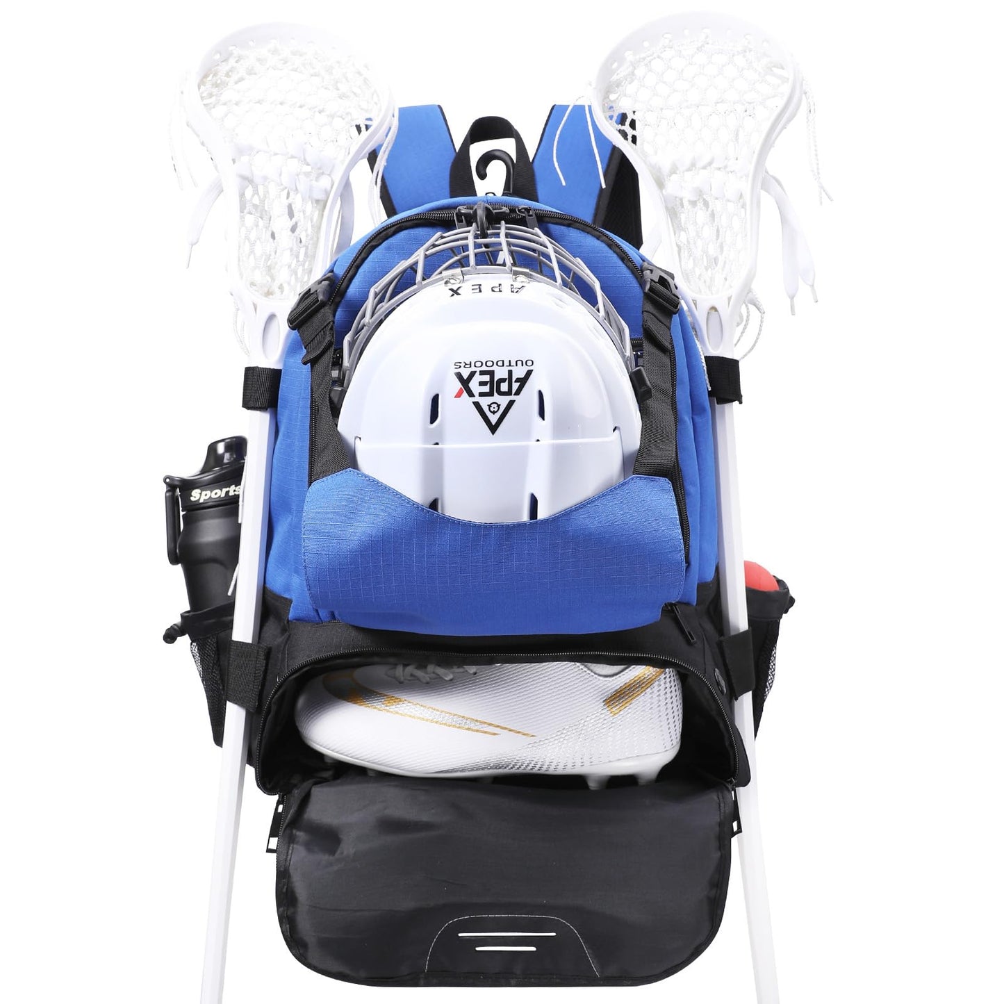 Apex Outdoors Lacrosse Bag, Large Lacrosse Backpack with Two Stick Holders