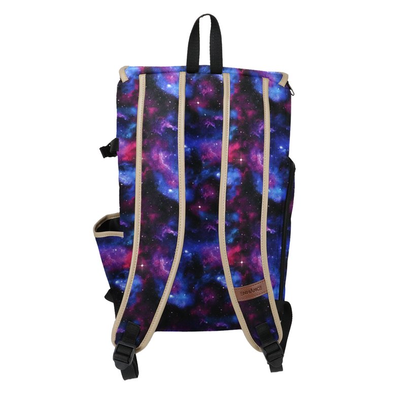 ENHANCE Designer Edition DnD Backpack - Stylish RPG Backpack for Dungeons and Dragons - Travel DnD Bag fits 4 Books and Binder with Miniature Storage, Map Holder, Comfortable Shoulder Straps (Galaxy)