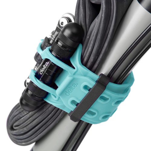 Bike Frame Carrier Utility Strap for Tools and Inner Tubes, Stwap by Delta Cycle - Oversized Strap Design Hold All Bike Tire Tube Sizes up to 29 inches, Integrated Hook & Loop Storage Fasteners, Blue