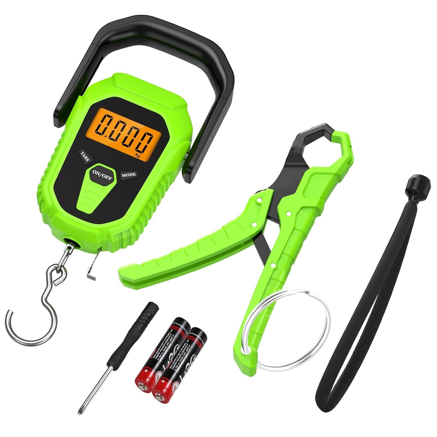 Skiennix Digital Fishing Scale - Portable 110lb Hanging Scale with Lip Gripper for Easy Weighing