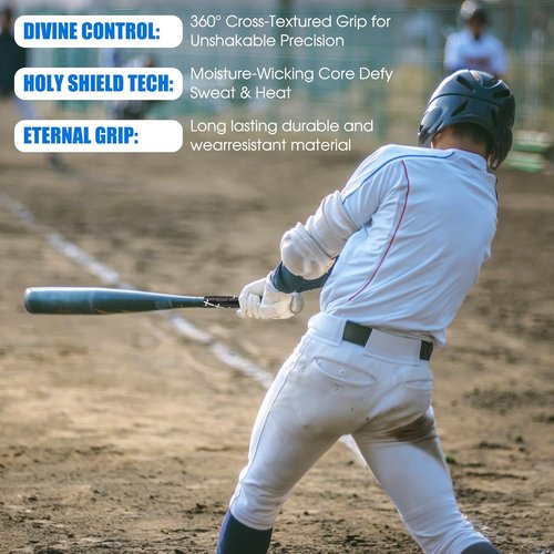 Cross Baseball Bat Grip Tape - 1.75mm Full Adhesive Wrap for Baseball, Softball & Cricket | Enhanced Thickness & Unique Design