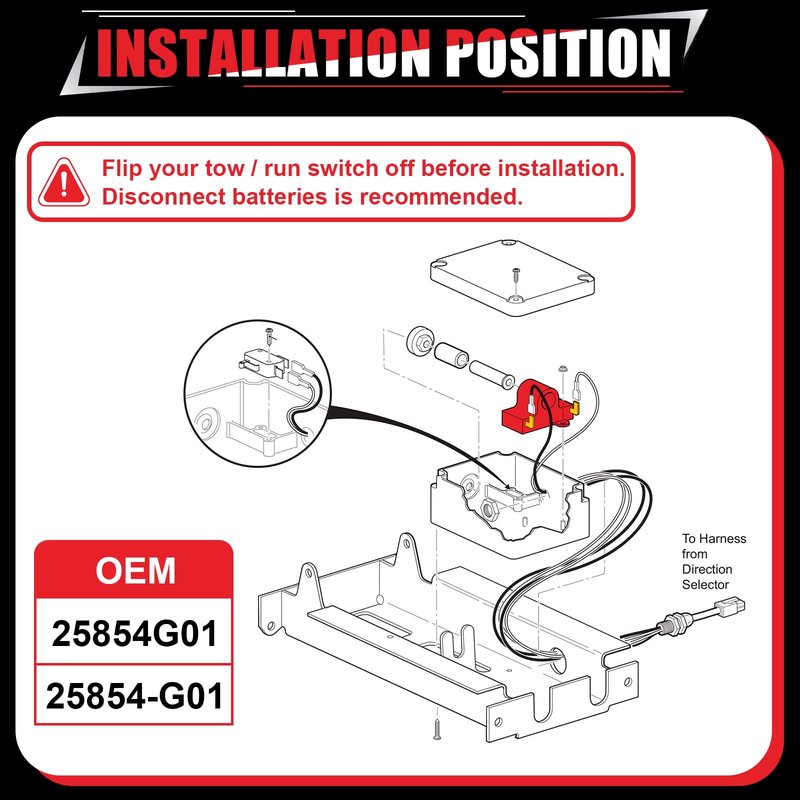 VYYOKMU Golf Cart EZGO Inductive Throttle Sensor, Golf Cart Throttle Sensor Fit EZGO TXT Medalist 1994-UP Electric, EZGO Throttle Sensor Replace OEM# 25854G01