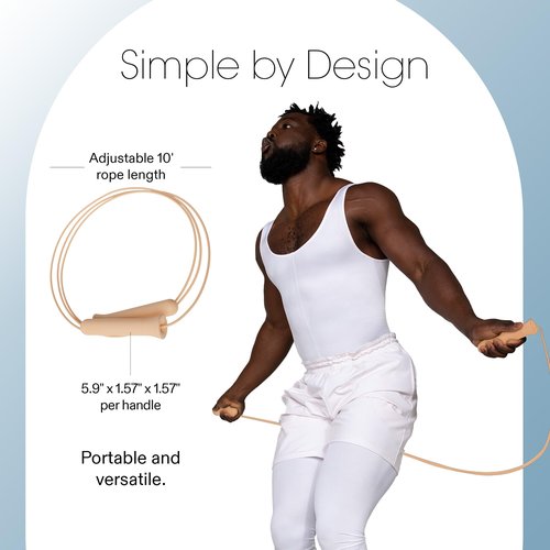 Bala Weighted Jump Rope for Women & Men, Sand - Adjustable & Replaceable Jumping Rope for Adults - Workout Jump Rope Ergonomically Designed for Cardio & HIIT - Skipping Rope with Silicone Handles