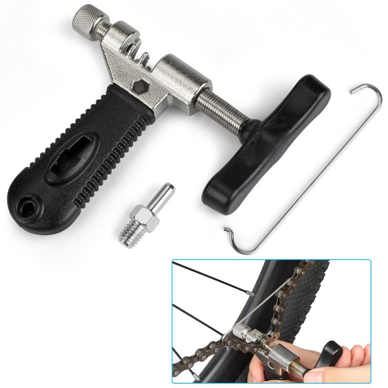 Aunocy Bike Chain Removal Tool – Bicycle Chain Repair Kit – Bike Link Plier, Chain Breaker Splitter Tool, Links – Easy to Use – Quick Fix – Premium Tool Kit for Cyclists (w/Checker)