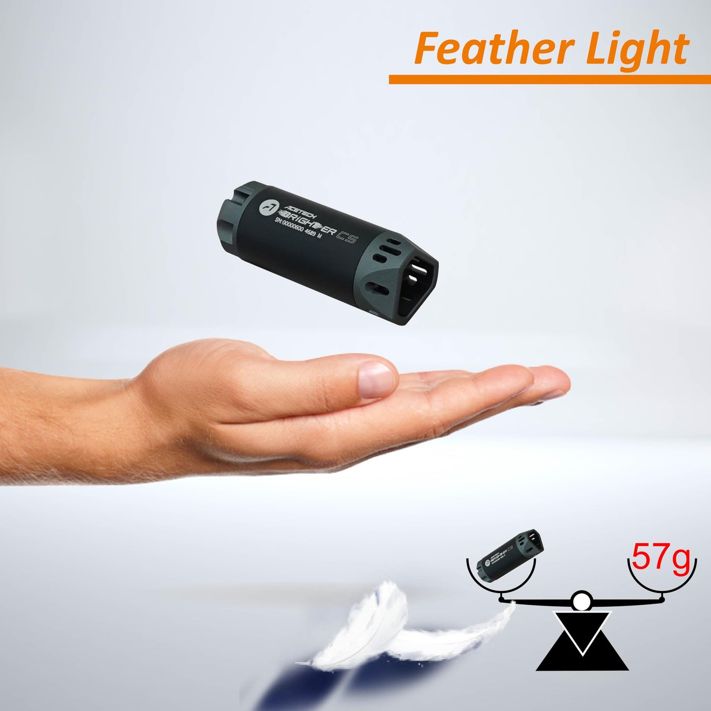 ACETECH Airsoft Pistol/Riffle Tracer Unit Brighter CS 14mm CCW Negative Thread with M14- to M11+ Adaptor Green/Gel BB LED Beam Lighting Effect (Space Mix)