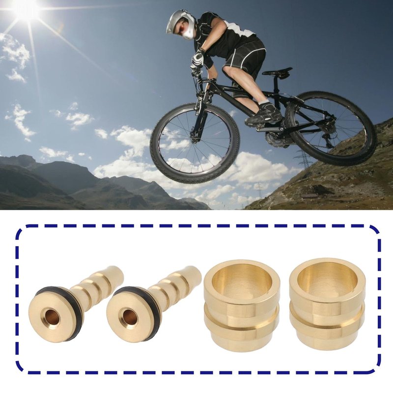 Briny River 8 Set Bicycle Bike Hydraulic Disc Brake Hose Olive Brake Hose Insert Barb Screws Repair Kit Olive Connector Compatible with TEKTRO