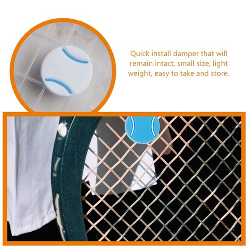 HZ Yihai Autumn 8 Pcs Tennis Shape Vibration Dampener，Tennis Racket Shock Absorber，Tennis Racket Vibration Dampeners，Antivibrador Raqueta De Tenis，Racquet Accessories，Great for Tennis Players