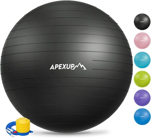 APEXUP Yoga Ball 65cm (L 23"-26") - Adjustable 20lbs Weighted Vest for Men with Reflective Stripe