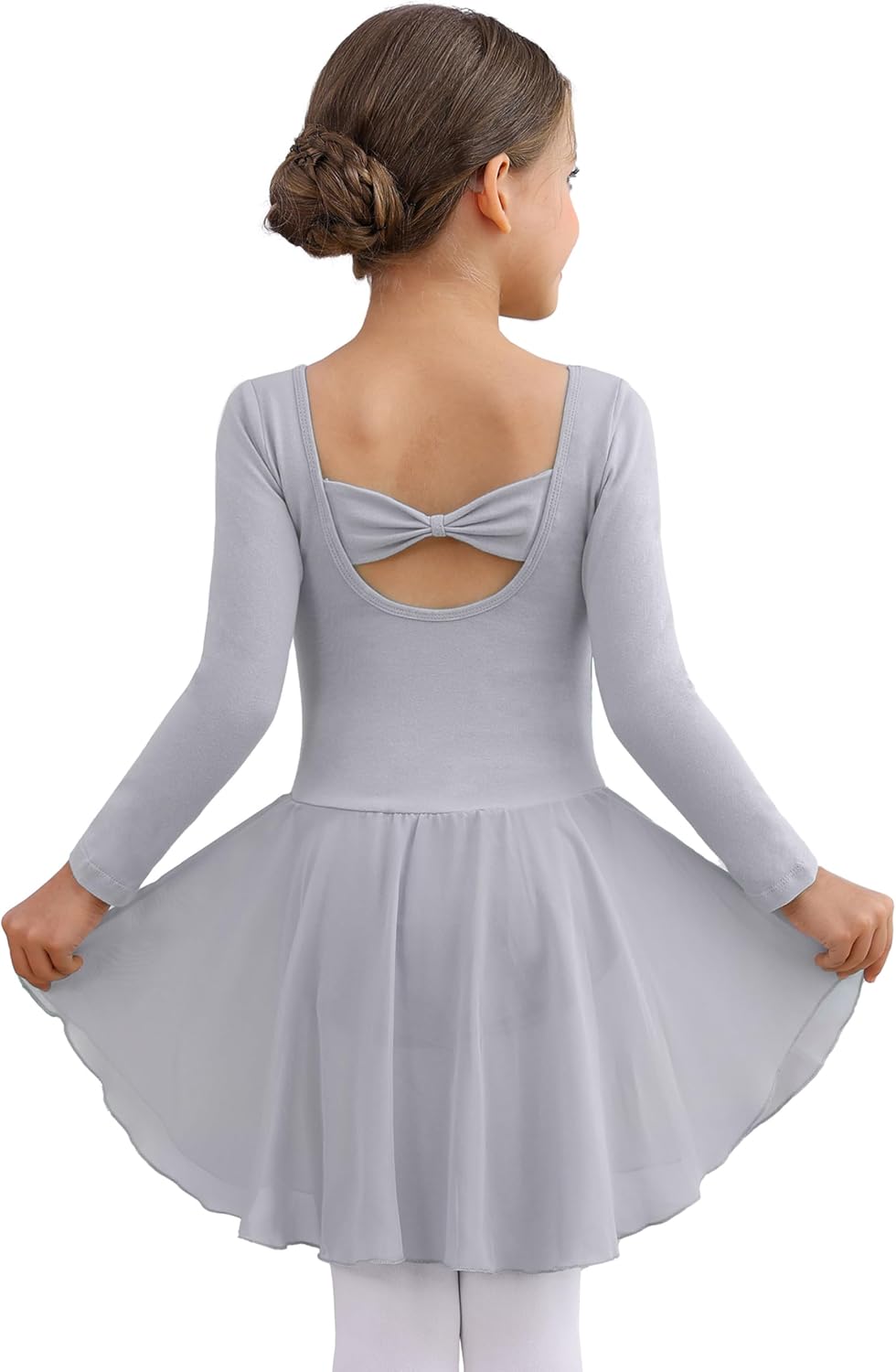 MdnMd Toddler Girls Ballet Leotard - Puff Sleeve Skirted Ballerina Dress | Comfortable Fit