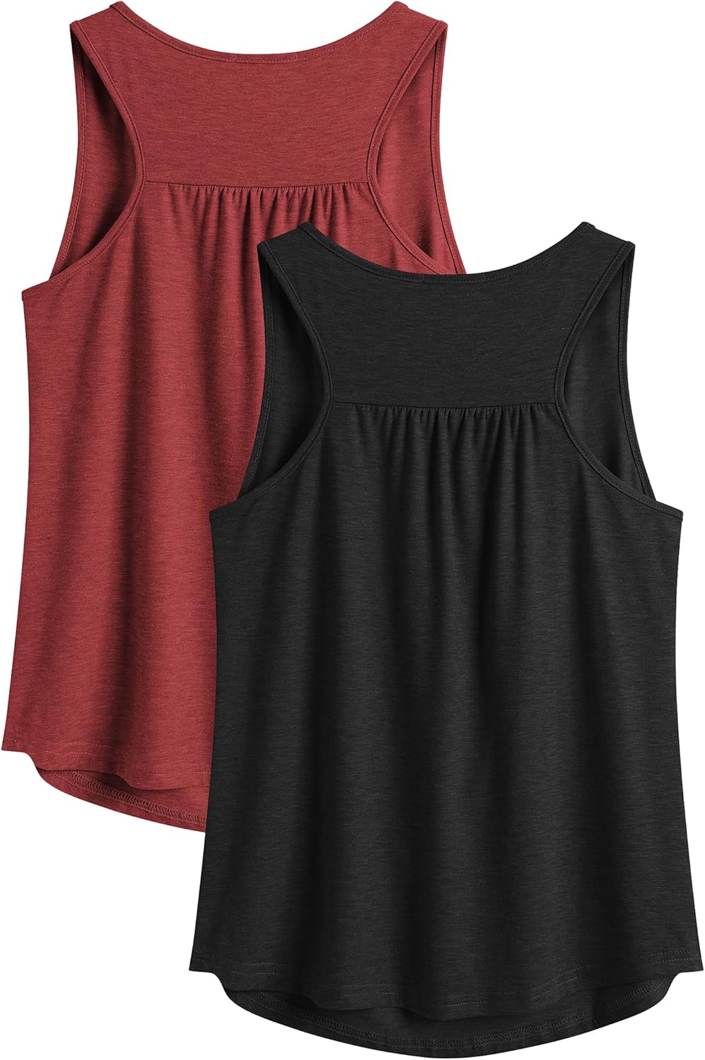 PINSPARK Workout Tops for Women - Lightweight Racerback Tank Tops for Yoga & Gym | 2-Pack, S-3XL