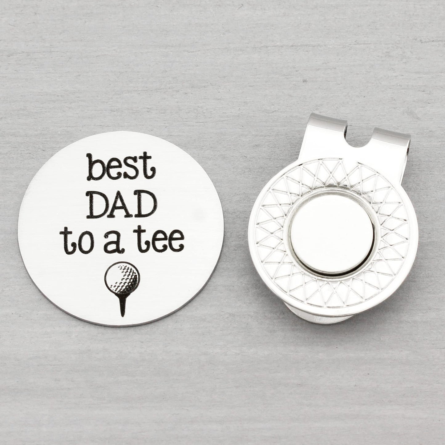 Golf Ball Marker with Hat Clip Father's Day Gift from Kids Golf Accessories for Men Golf Gifts for Men Dad Gift