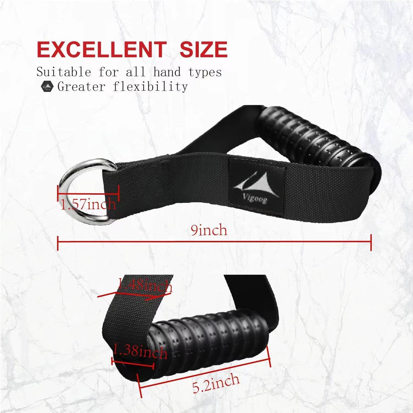 Skiennix Heavy Duty Gym Workout Handles - Comfortable Grip for Cable Machines & Resistance Bands