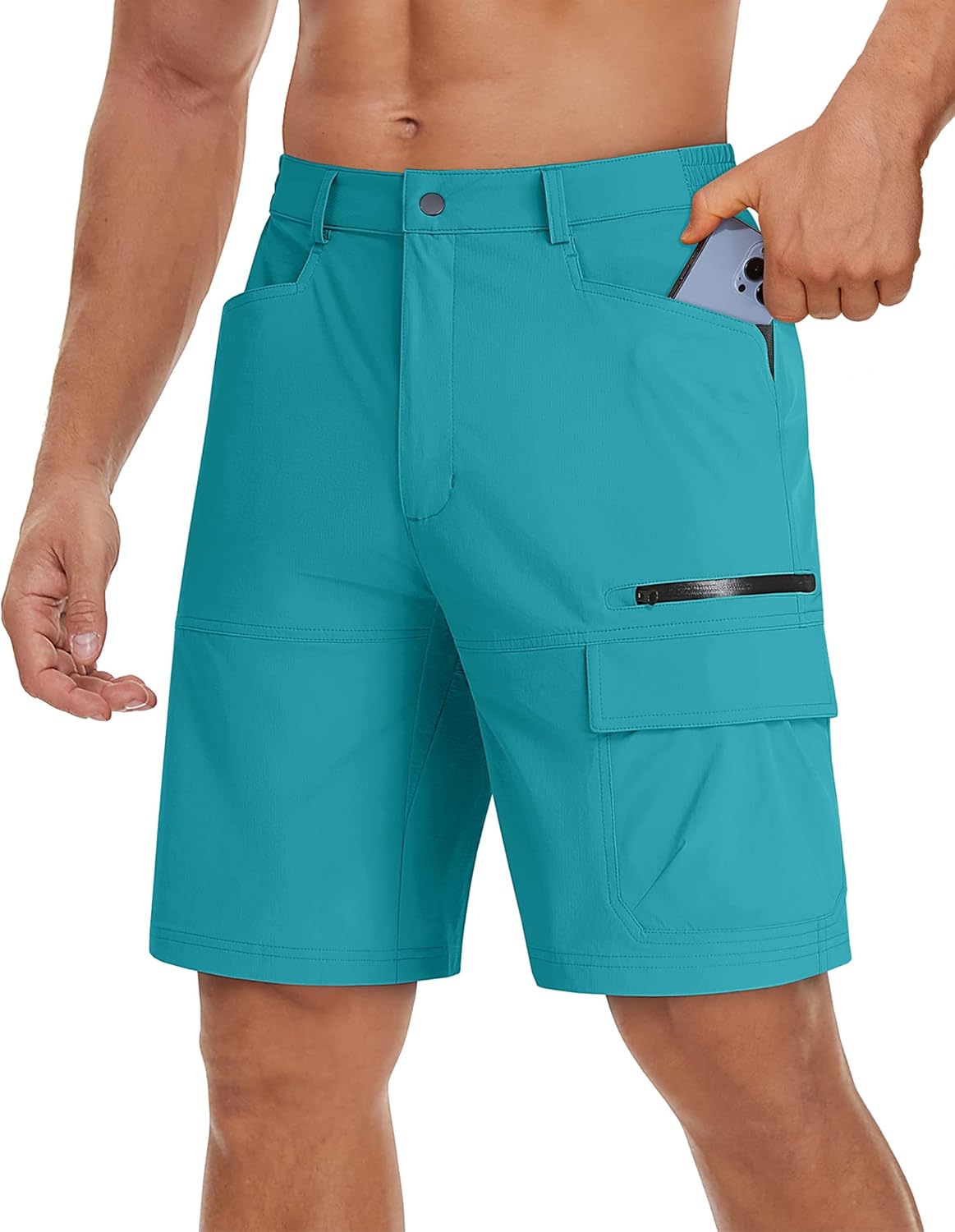 TACVASEN Men's Quick-Dry Cargo Shorts - Water-Resistant Casual Hiking & Golf Wear | Summer Comfort