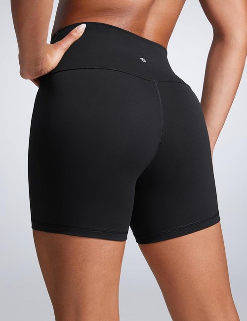 CRZ YOGA Biker Shorts - 4'' High Waisted Athletic Shorts for Gym, Yoga & Running | Tummy Control