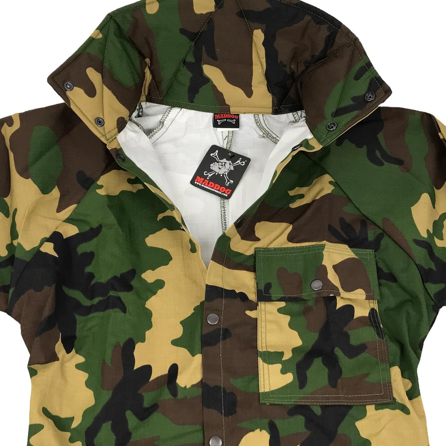Maddog Durable Ripstop Step-In Coveralls | Full Body Paintball, Airsoft, Mechanic, Outdoor Work Protective Wear Jumpsuit - Camoflauge - 2X-Large