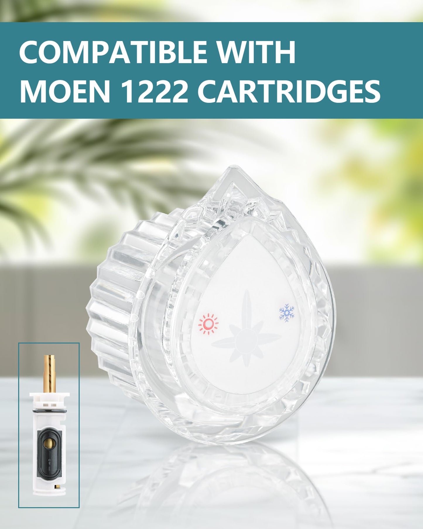 Replacement for Moen Fit Posi-Temp (100710) One-Handle Tub& Shower Knob Handle Kit, Chrome