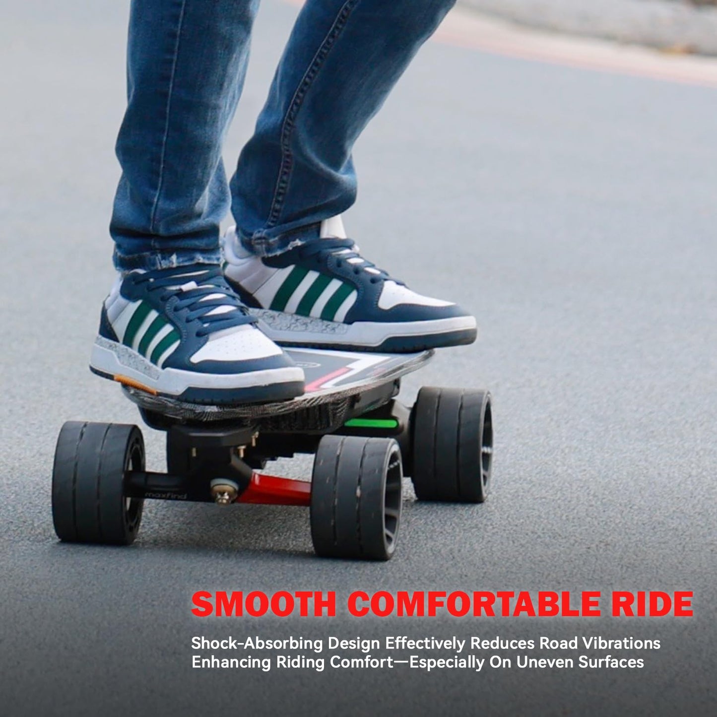 Electric Skateboard Wheels 107mm 74A – All-Terrain Longboard, 4-Pack Space Wheels for Smooth Ride on Any Surface