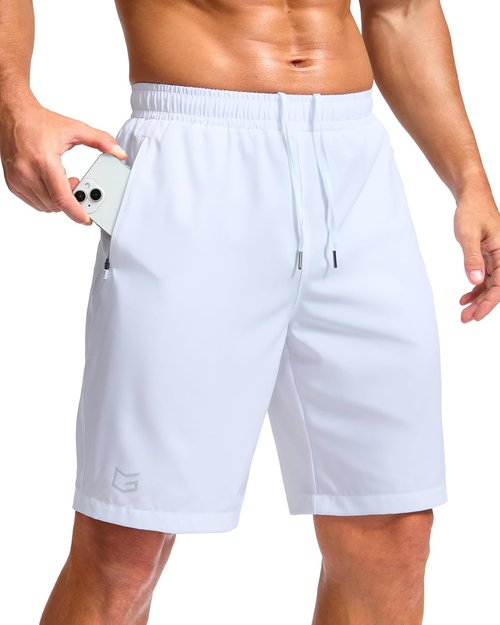 G Gradual Men's Athletic Running Shorts - Quick Dry with Zipper Pockets | 7", 5", 9" Sizes for Gym & Hiking