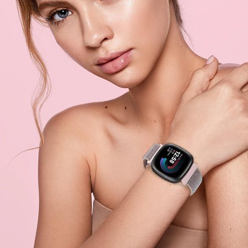 10 Packs Nylon Band Compatible with Fitbit Versa 3/Fitbit Versa 4/Fitbit Sense 2/Fitbit Sense for Women Men, Adjustable Sport Stretchy Braided Solo Loop Strap for Fitbit Versa 3/4