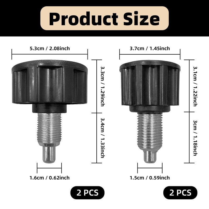 JVNZAM 4 Pcs Pop Pull Pin Knob M16 Pull-up Spring Knob Adjustment, Exercise Bike Pin Knob Replacement Parts for Fitness Equipment Exercise Machines
