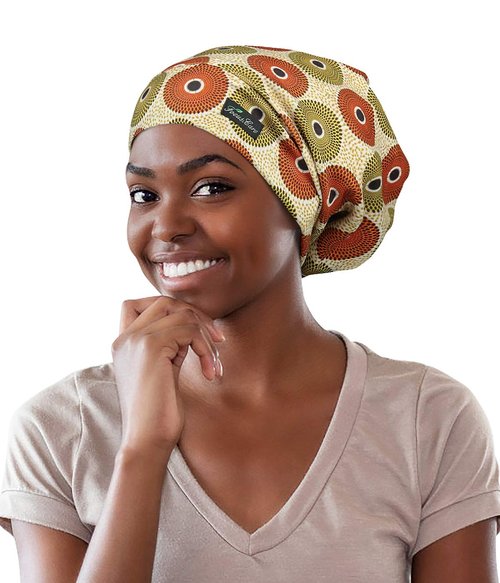 Breathable Sleep Cap - Satin Lined Hair Cover - Soft Night Wrap