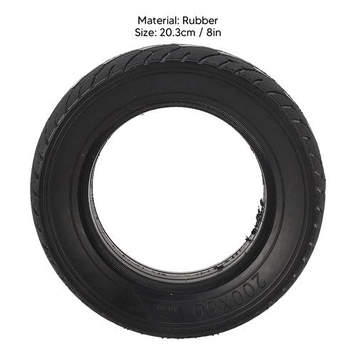 Electric Scooter Solid Tire, 200x60 8 Inch Electric Scooter Wheels Replacement, Explosion Proof, Anti Puncture Slip Scooter Front or Rear Tires