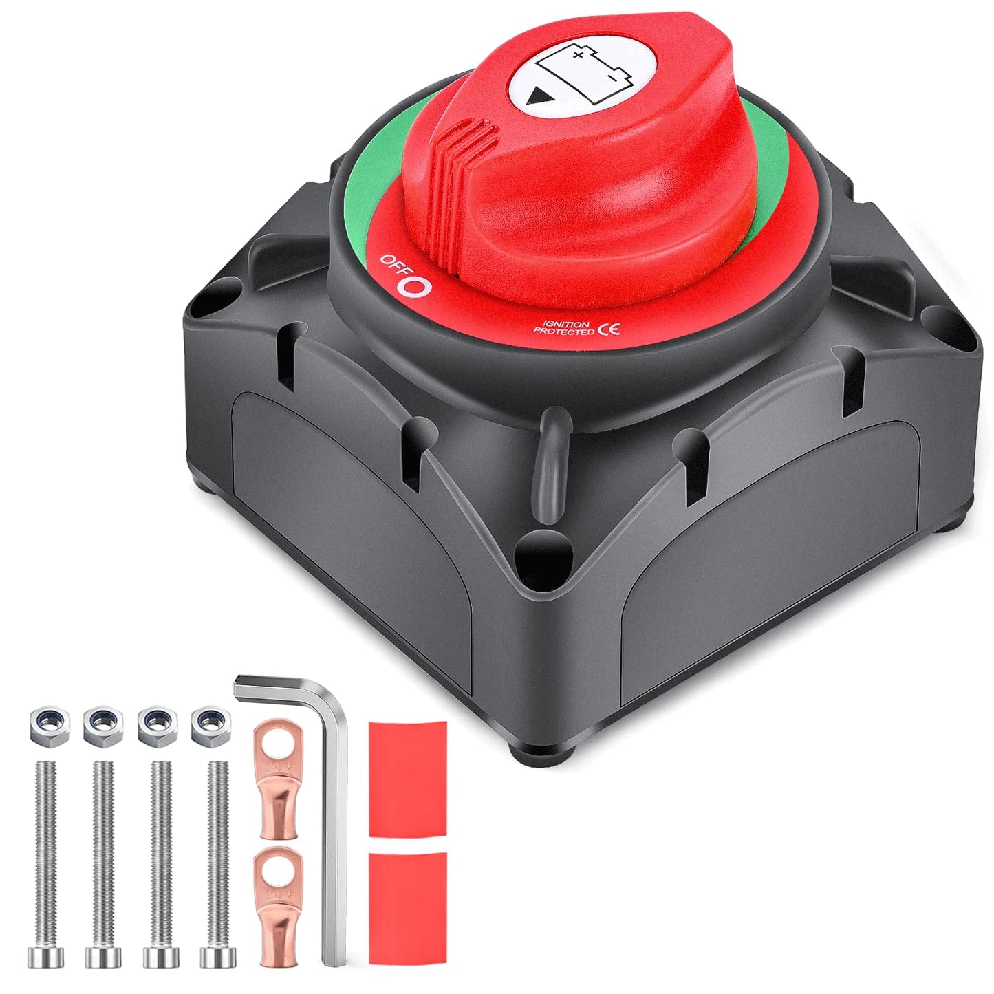 Nilight 600A Battery Switch - Heavy Duty 12V/24V/48V Power Cut Master Disconnect for Truck, RV, Marine, Yacht