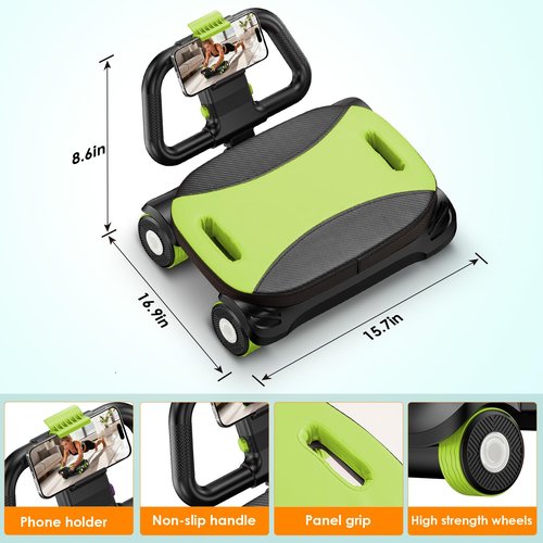 FIAMERMOR 2026 Ab roller wheel - 4 wheel elbow support abdominal wheel automatic rebound abdominal fat burning weight loss core training equipment home/gym