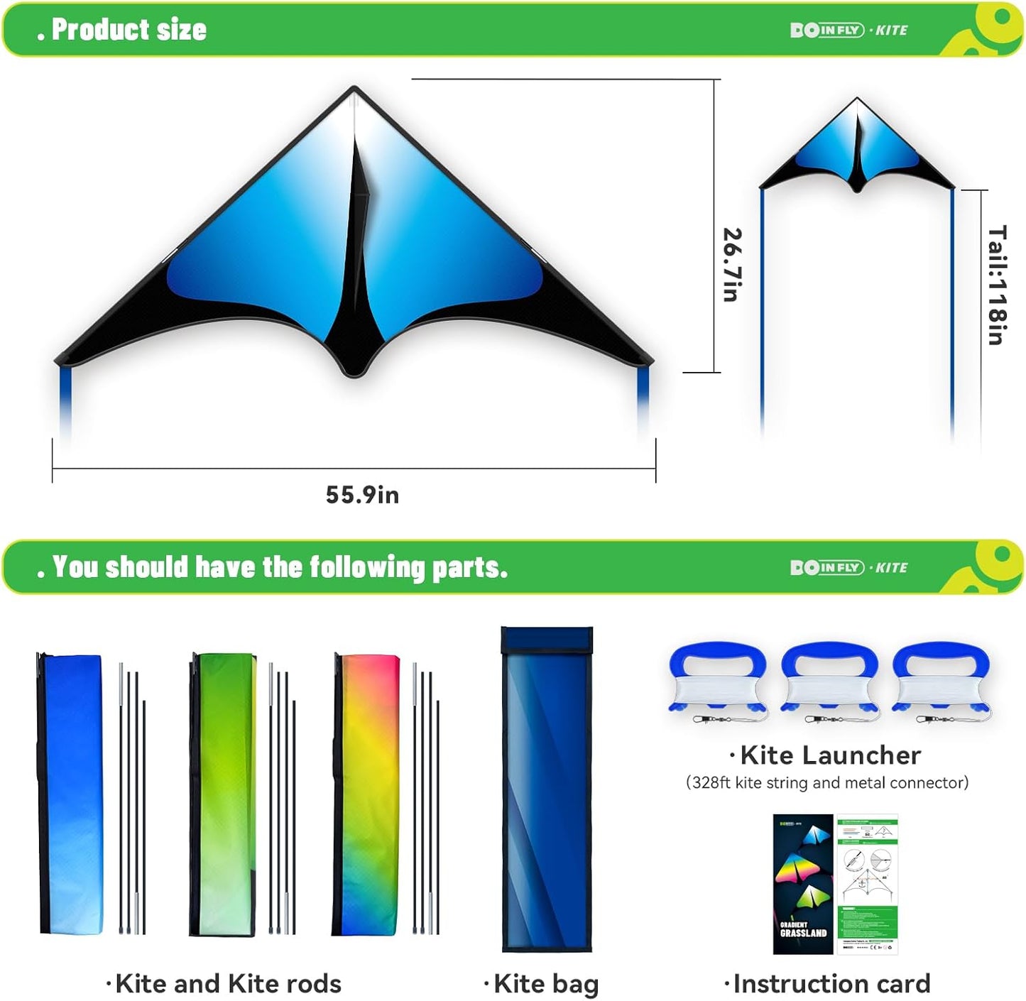 Delta Kite - Easy to Fly Kite for Kids & Adults | Perfect for Family Outings & Outdoor Fun
