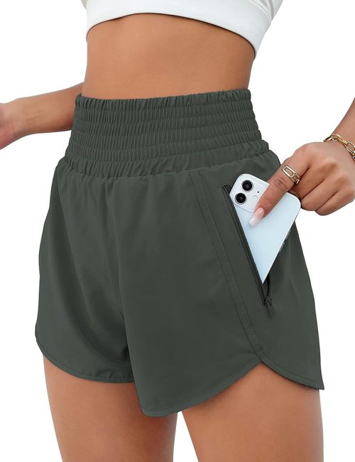 BMJL Women's Athletic Shorts - High Waisted Running Shorts with Pocket | 2.5" Sporty Gym Wear