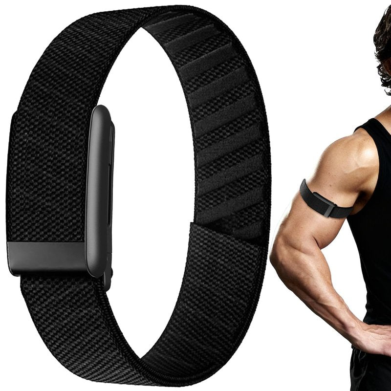 Zeeflufun Bicep-Bands Compatible with Whoop-5.0-Bands, Sport Arm/Ankle Nylon Adjustable Breathable Replacement Straps for Whoop 5.0 One/Peak/Life Men Women(Length 45cm)