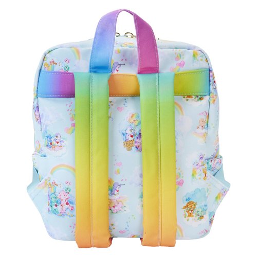 Loungefly Care Bears Cousins AOP Nylon Small Square Mini Backpack