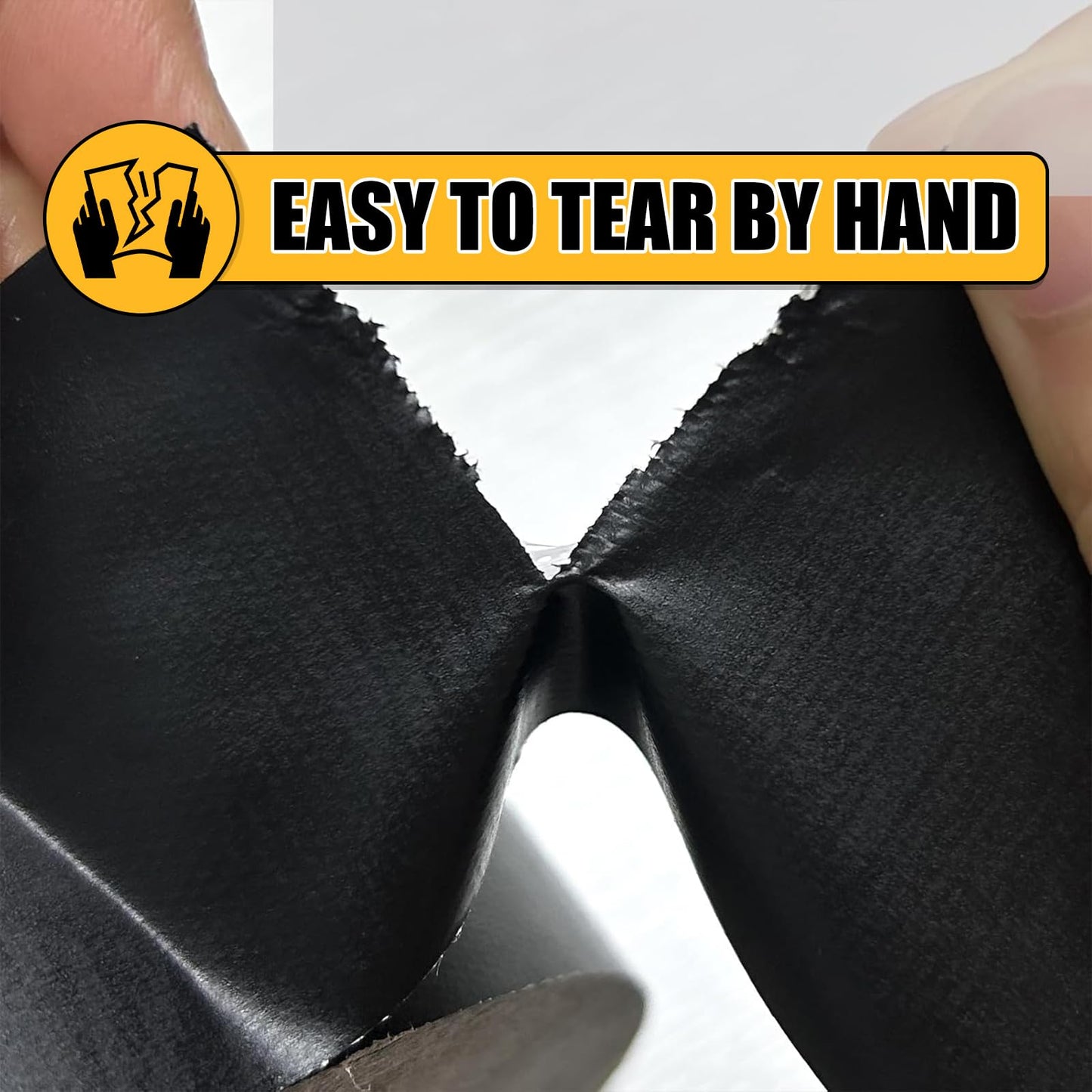 SMTAPESPRO Black Duct Tape Heavy Duty，3 Pack Heavy Duty Waterproof Black Tape,Strong Adhesive Duct Tape for Indoor Outdoor Repairs Tear by Hand, 60 Yards x 2 Inch Total